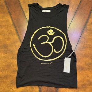 Spiritual Gangster Black Tee with Gold Om Design